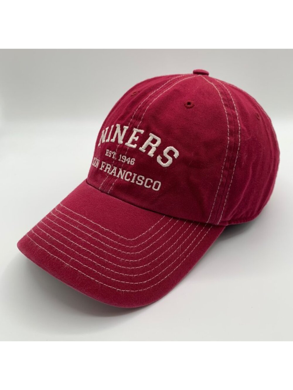 San Francisco 49ers NFL Vintage Red Twins Enterprise Franchise Fitted Hat Large